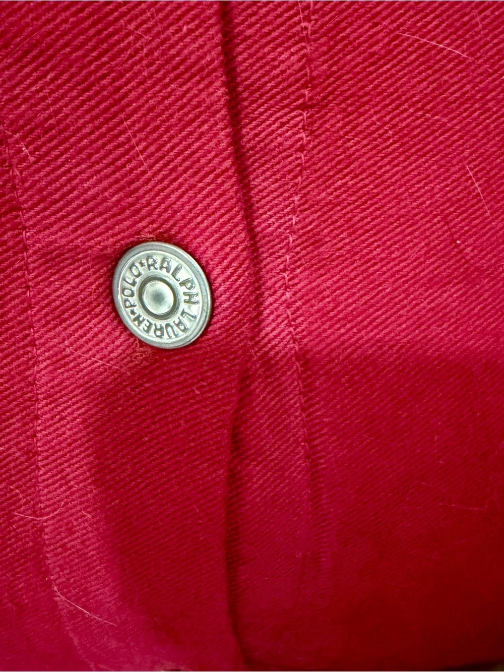 Ralph Lauren Red Button-Front Throw Pillow